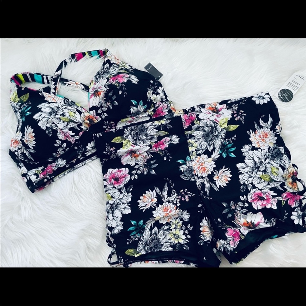 New! Set! Reversible Swim Bathing Suit Torrid sz 2